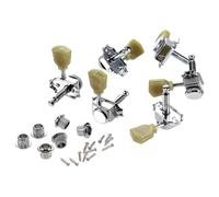 JEWEDECO Semi Closed Vintage Locking Guitar Tuners with Metal Cobblestone Construction, Easy Installation and Locking Mechanism for Electric Guitar DIY Replacement and Studio Sessions