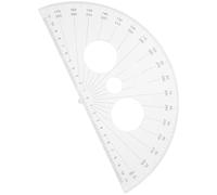 JEWEDECO Semicircle 180 Degree Protractor for Students, Plastic Math Protractor for School Use, Portable Small Angle Measurement Tool for Technical Drawing and Geometry