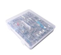 JEWEDECO Sewing Machine Presser Foot Set with Easy Installation and Storage Box Stainless Steel 62 Pcs Multifunctional Accessories for Lock and Household Low Sewing Machines