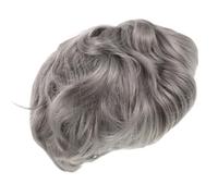 JEWEDECO Short Grey Wig for Senior Women with Elastic Inner Net Structure and High-temperature Fiber Material, Easy to Wear and Remove, for Halloween Party and Community Activities