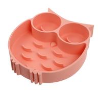 JEWEDECO Silicone Slow Feeder Dog Bowl for Pets with Feeding Safety and Not Easy to Break Features, Pink Non-tip Pet Food Dish for Slow Eating and Mealtime