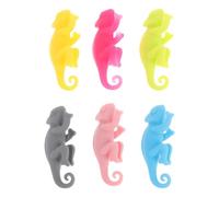 JEWEDECO Silicone Wine Glass Markers Beautiful Style for Identifying and Decorating Wine Glasses 6pcs with Cute Animal Shapes Drink Charms for Party Use