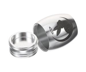 JEWEDECO Silver Stainless Steel Bunny Pet Urns for Ashes Hard Structure, Small Bird Urn Designed to Hold Small Amount of Pets Ashes, for Desktop Space or Bag Storage