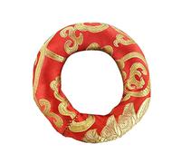JEWEDECO Singing Bowl Mat Red Cotton Cloth Fine Workmanship and Practical Design to Fix Singing Bowl, for Meditation and Buddha Sound Ornaments in The Home Random Color