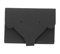 JEWEDECO Small Coin Purse for Women Black Pu Leather Change Wallet Zippered Tiny Pouch Card Holder Stylish Mini Storage Bag for Everyday Use