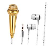 JEWEDECO Small Portable Microphone for Voice Recording Miniature Wired Mic for Singing Podcasting Live-streaming and Video Blogging Compatible Phones and Tablets