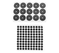 JEWEDECO Snooker Self Adhesive Black Marker Dots 2 Sheets Woven Cloth