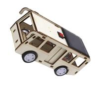 JEWEDECO Solar Powered Bus DIY Assembly Kit with Modular Easy Assembly, Wooden Metal Plastic Materials, for Classroom Activity and Interactive Parent Learning, Educational Science