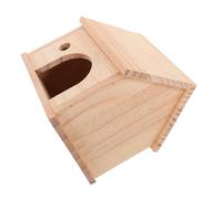 JEWEDECO Solid Wood Hamster Hideout House Multi-functional Wooden Guinea Pig Villa for Small Animal Cage Accessories Natural Wood Material for Hamster and Guinea Pig Habitat
