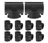 JEWEDECO Split Conduit Adapter and Cable Management Systems for Electrical Conduit Tasks 10pcs Nylon T Type with Secure Snap Lock Mechanism and Flexible Diameter Compatibility