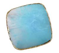 JEWEDECO Square Blue Resin Nail Art Palette with Smooth Edges Multipurpose Nail Polish Mixing Tray for Women for Gel Polish Neon Gel Manicure Salon and Jewelry Organization