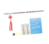 JEWEDECO Stainless Steel Flute Tone Lightweight Portable Chinese Style Musical Instrument for Beginners Students with Smooth Crack-resistant Surface and Accurate Sound