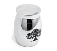 JEWEDECO Stainless Steel Urn Convenient Unscrew Lid Lightweight Cremation Jar with Tree of Life Pattern for Pets Ashes Suitable for Bedroom or Study Memorial