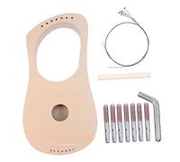 JEWEDECO String Diy Lyre Harp Kit Wooden Material Boys and Girls Musical Instrument Handmade Harp for Music Education