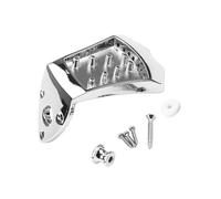 JEWEDECO String Mandolin Bridge Chrome Mandolin Tailpiece Waves Heavy-duty Replacement Hardware Part for Fixing