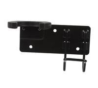 JEWEDECO Sturdy Black Metal Microphone Holder Wall Mounted Hook with Rubber Grip for Space Saving Ktv Use, Mic Wall Hook for Professional and Home Supplies