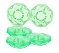 JEWEDECO Sturdy Plastic Guitar Foot Nail Cap Footswitch Pedal Topper Led Light Visible Easy Installation 5pcs Set