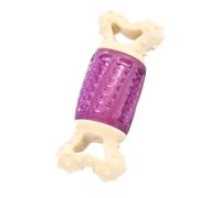 JEWEDECO Sturdy Purple Bone Shape Dog Chew Built-in Whistle, Plastic Squeaky Sound for Dogs, Helps Reduce Destructive Behaviour and Keeps Pets Engaged