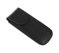 JEWEDECO Ten-hole Blues Harmonica Leather Case Sturdy Harmonica Storage Container Protective Holder Black