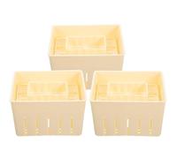JEWEDECO Tofu Making Press 3 Sets Plastic Molds with Lid Practical Tofu Presser Cheese Mold for Homemade Kitchen Use