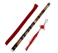 JEWEDECO Traditional Chinese Bamboo Flute Instrument with Sturdy Bamboo Material and Finely Polished Holes round Opening Design Featuring Chinese Knot Accessory Suitable for Beginners