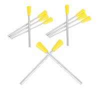 JEWEDECO Triangle Iron Percussion Sticks Set 10pcs Metal Beaters Comfortable Grip for Orff Instruments and Percussion Practice