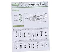 JEWEDECO Trumpet Chord Practice Chart and Good Visual Effect on Coated Paper Easy to Read Design Creative Outlook Fingering Guide for Learning and Reference Random Color for Beginners