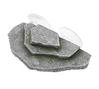 JEWEDECO Turtle Basking Platform Green Soapstone Suction Cups Climbing Ramp Resting Dock Aquatic Turtles Tortoises Hideout Shelter Tank Decoration