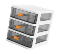 JEWEDECO Type Storage Cabinet Visual Mini Storage Cabinet White Frame for Office Desktop Organization Versatile and Stackable