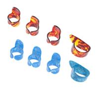 JEWEDECO Ultra Thin Plastic Guitar Finger Picks Fits Fingers Lightweight Thumb Plectrums Suitable for Music Lovers and Beginners Acoustic Guitar Accessories