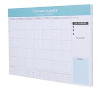 JEWEDECO Undated Monthly Planner Notepad Multifunctional Design with Smooth Writing Paper and Elegant Layout Blue Cover Inspirational Habit Tracker and Productivity for Office Supplies