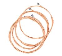 JEWEDECO Universal Bass Strings 4pcs Set Wooden Bass Strings High Carbon Alloy Practical for Use Standard Tone