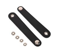 JEWEDECO Universal Pu Leather Accordion Bellows Strap with 4 Buckles, Double Layer Black Fastening Band with Easy Buckle Closure for Musicians and Accordion Enthusiasts