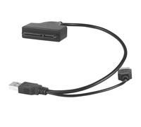 JEWEDECO USB to Serial Ata Hard Drive Adapter Cable for Hdd SSD External Converter with Dual USB Ports and Two-color Indicator Light Compatible with Laptop Computer Data Transfer