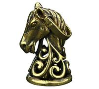 JEWEDECO Vintage Brass Horse Head Key Chain Pendant for DIY Crafting, Hanging Charm Accessory That Does Not Change Colour, for Keychain Pendants and Handmade Jewellery