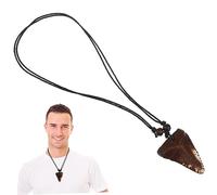 JEWEDECO Vintage Handmade Resin Necklace for Men Boho Beach Pendant Chain Stoic Tribal Style Jewelry for Surfing and Everyday Wear Hawaiian Birthdays and Holidays
