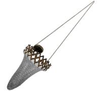 JEWEDECO Vintage Stainless Steel Antique Coin Bag with Twist Lid Closure, Classic Double Mesh Structure Coin Purse for Collectors and Antique Enthusiasts, Stylish Retro Change Organizer