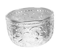 JEWEDECO Vintage Thai Small Tin Bowl for Essential Oil Storage Compact Hand Carved Decorative Water Holder Lightweight Spa and Massage Accessory Easy to Clean Southeast Asian Style