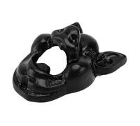 JEWEDECO Wall Bottle Opener Black Iron Pig Head Shape Wall Mounted Beer Opener for Pub Drinking Accessories