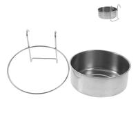 JEWEDECO Wall Mounted Pet Bowls Stainless Steel Food Container and Water Holder for Pets Easy to Wash and Spill-proof Hanging Puppy Bowl Suitable
