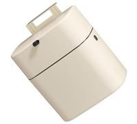 JEWEDECO Wall Mounted Sealed Rubbish Can 12l No Drilling Lid Beige