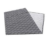 JEWEDECO Washing Machine Cover and Appliance Protector, Cotton Linen Dustproof Washer Top Cover, Navy Blue Fish Scale Pattern 55x130cm for Home Laundry and Fridge Dust Protection