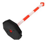 JEWEDECO Water-fillable Anti-collision Warning Column Road Barrier with Orange-white Reflective Stripes, Movable Traffic Safety Pile for Road Isolation and Traffic Control