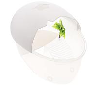 JEWEDECO White Acrylic Turtle Drying Platform Made of Sturdy Pp Material, One-piece Moulding Design That Can Hold Water, for Reptile and Turtle Basking in Terrariums Or Outdoor Enclosures