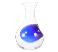 JEWEDECO Wine 400ml Glass Decanter with Ice Pocket Elegant and Simple Design to Speed up Decanting and Let The Breathe for Standard Size Bottle of Red Wine for Cabinet