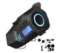 JEWEDECO Wireless Motorcycle Helmet Headset Calls and Seamless Communication with 40mm Speakers and 800mah Battery, Waterproof Abs Material for Long Distance Riding and Cycling Scenarios