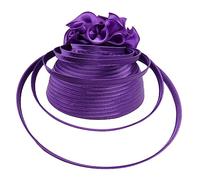 JEWEDECO Women Fascinator Hat Wedding Hat for Women Tea Party Headband Banquet Bridal Headwear Stylish Hair Decor Purple