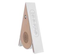JEWEDECO Wood Grain Bird Music Box with Abs Material, Crisp Audio and Stress Relief Features, Triangle Desktop Nature Sound Machine for Office and Bedroom Relaxation