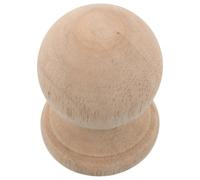 JEWEDECO Wooden Bed Topper Finial Solid Hardwood Round Decorative Pineapple Finial Beige Easy Installation Natural Beauty Enhancement Artistic Flair Classical Rustic Finish for Living Area