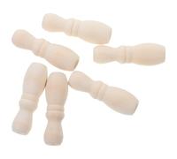 JEWEDECO Wooden Blind Pull Cord Knobs 6Pcs Replacement in Beige Easy Installation for Window Blinds